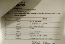 Anton Timbang Jadi Ketua Dewan Penasehat Daerah Partai Gerindra Sultra