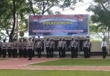 Polres Muna Gelar Apel Pasukan Pengamanan Natal dan Tahun Baru