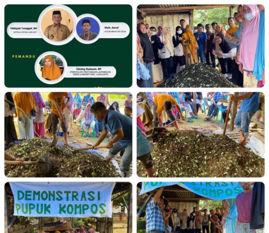 Mahasiswa KKA Usimar Kolaka Berikan Penyuluhan Pembuatan Pupuk Bokashi di Desa Labunti