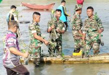 Kodim 1429 Butur Ikut Penanaman Magrove Secara Serentak di Pantai Minaminanga