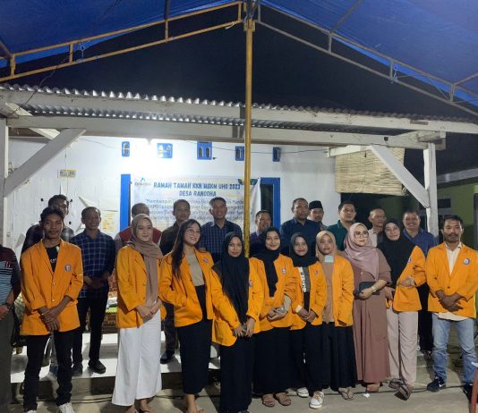 Akhiri KKN MBKM di Desa Ranooha, Mahasiswa UHO Gandeng Pemerintah Desa dan Masyarakat Jalin Silaturahmi