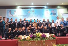 Ketua PWI Sultra, Sarjono Resmi Kukuhkan Pengurus PWI Konsel Periode 2023-2026