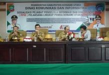 Kadis Kominfo Sultra Jadi Narasumber pada Kegiatan Sosialisasi PPID Pemda Konut