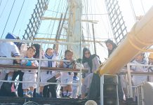 KRI Dewaruci Terima Kunjungan Puluhan Murid TK Swasta Hang Tuah Perwakilan Kendari