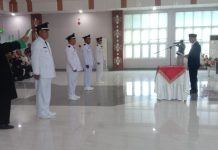 Lantik 4 Kepala Desa PAW, Surunuddin Ingatkan Untuk Netral di Pemilu