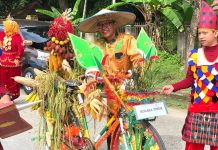 Jambore PKK Tingkat Provinsi, Koltim Tampilkan Sepeda Ontel Berbalut Singkong dan Padi