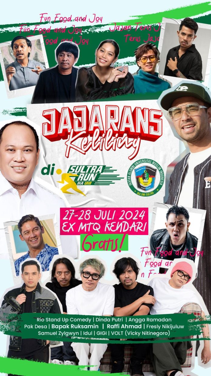 IMG-20240725-WA0096 Sultra RUN bersama Ruksamin dan Raffi Ahmad bakal dimeriahkan artis papan atas.