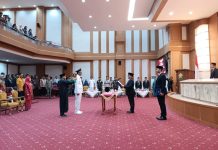 Pj Gubernur Resmi Melantik Kadis Dikbud Sultra Yusmin Sebagai Pj Bupati Kolut