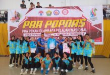 Tim Bola Volly Putri Sulbar Raih Kemenangan Perdana di Pra Popnas Zona IV 2024