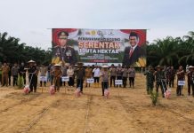 Polda Sultra dan Berbagai Pihak Tanam Jagung Serentak di Konawe