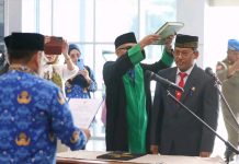 Pj Gubernur Lantik Roni Yakub Laute sebagai Kepala Dinas Perindag Sultra