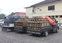 Polda Sultra Tangkap 4 Pelaku Penyeludupan LPG 3 Kg dan BBM Subsidi