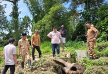 Wakil Bupati Koltim Tinjau Bendungan dan Jembatan yang Jebol di Mowewe