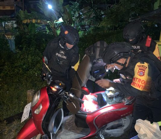 Tim Patroli Perintis Presisi dan Sat Lantas Polresta Kendari Gelar Operasi Rutin