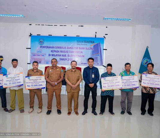 Salurkan Bantuan CSR di Buton Tengah, Komitmen Bank Sultra Dukung Pembangunan Rumah Ibadah